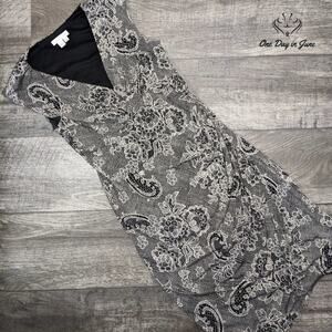 London Times Cross Front Sleeveless Midi Dress Size 8